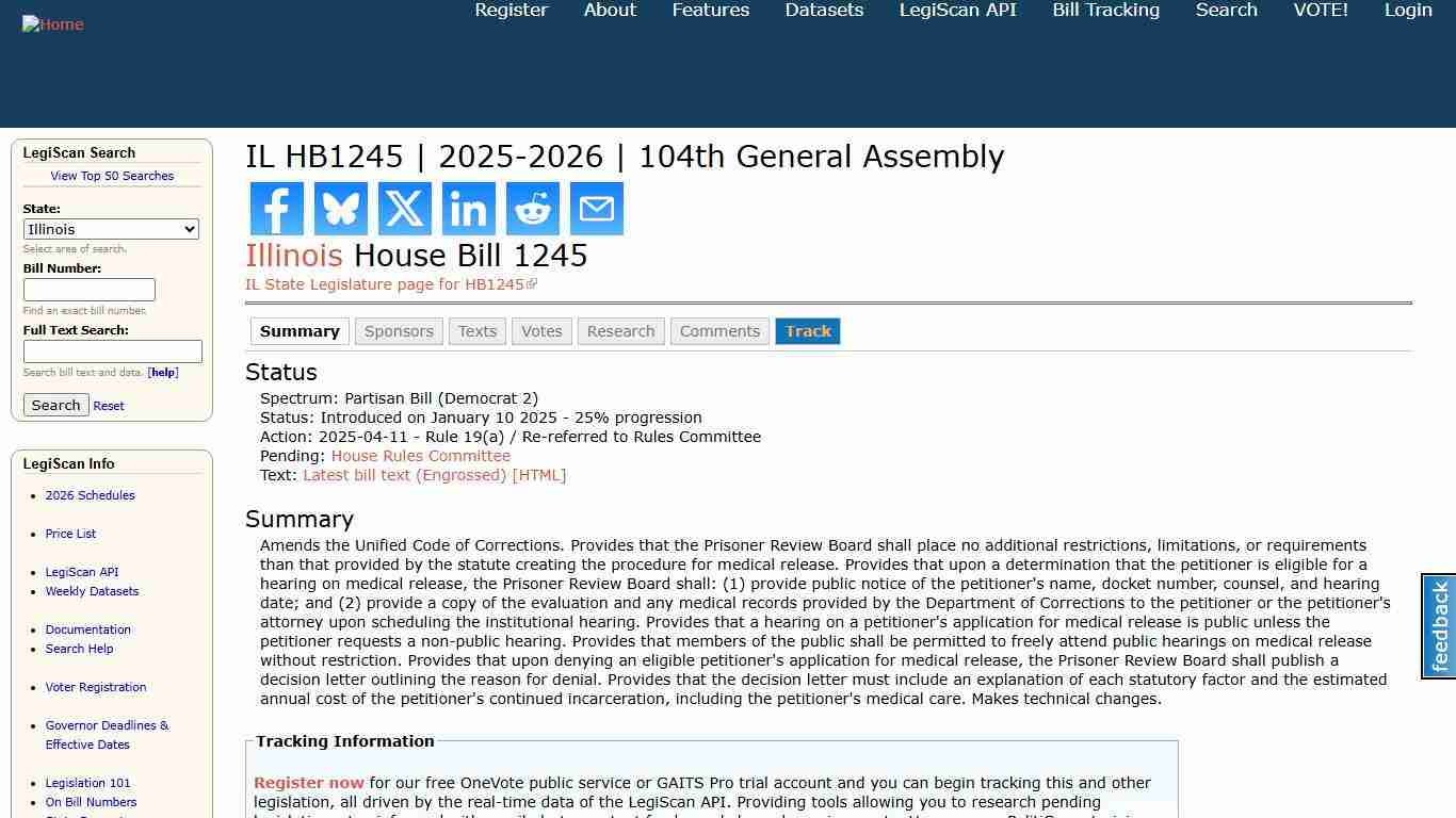 IL HB1245 | 2025-2026 | 104th General Assembly | LegiScan